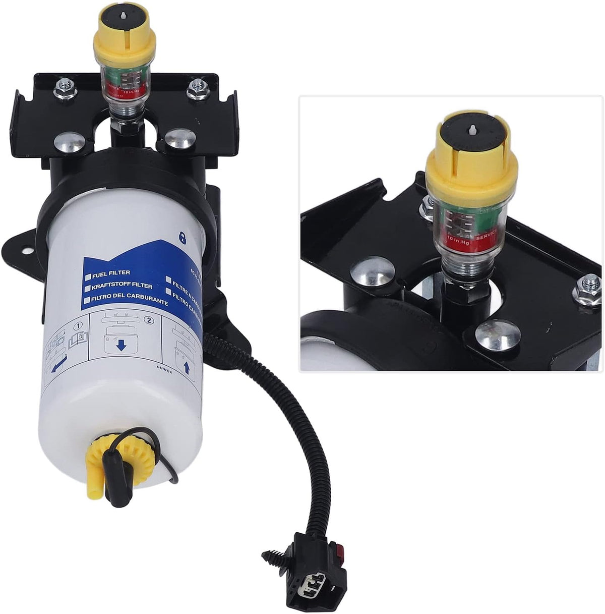 Blearen Fuel Filter Assy 6C119155Be High Filtration Efficiency for d for Transit Mk7 for Filter 1685716 Fuel Filter Assy 6C119155Be