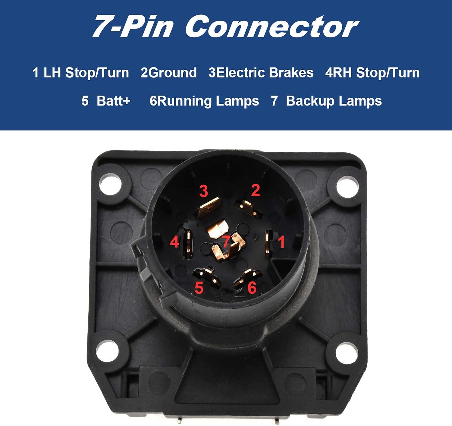 Blearen 7-Pin Trailer Wiring Harness Fit for 1999-2001 Ford F250 F350 F450 F550 | Super Duty， with Plug