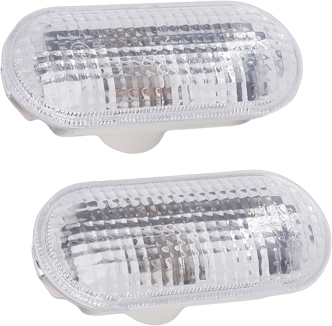 Blearen  Side Marker Light Cover, Clear Lens Left Right 1336185 Replacement for 2002-2008, with Dual Transparent Lamp Shades