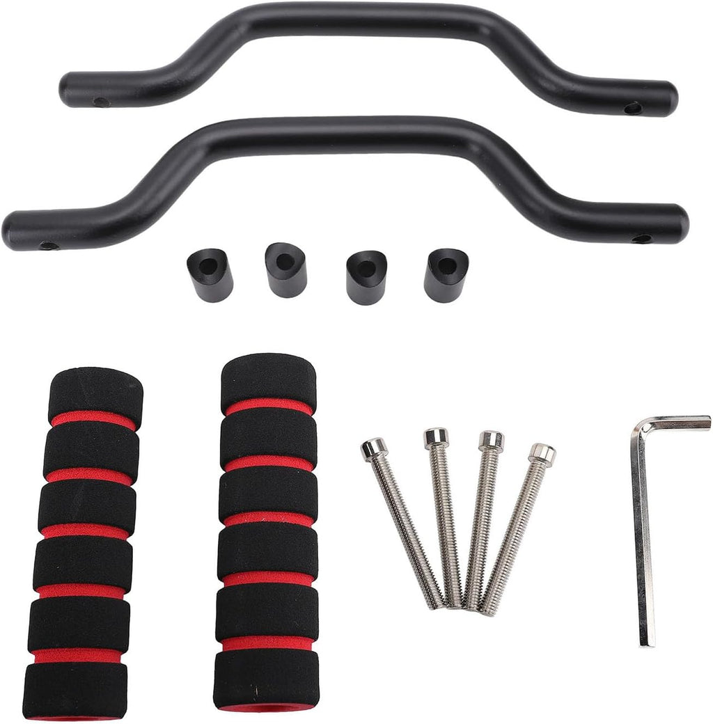 Blearen 2 Sets Front Grab Handles Aluminum Alloy Enhance Control Metal Grip Handles Replacement for Bronco 2021 2024 2 Door 4 Door (Black)