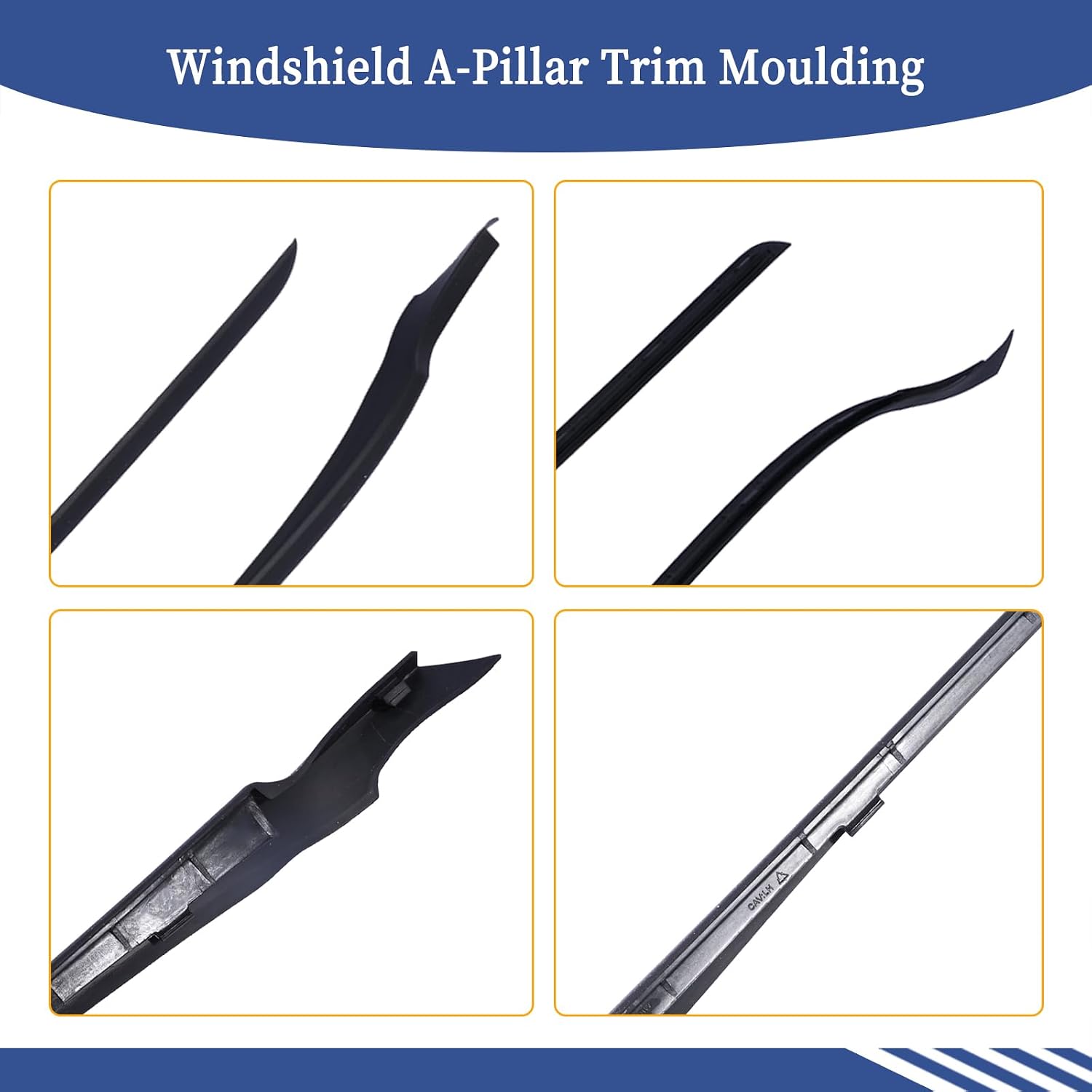 Blearen Pair Windshield A-Pillar Trim Moulding BE8Z5403137A BE8Z5403136A Compatible with Ford Fiesta 2011-2019 Both Right and Left Side RH+LH