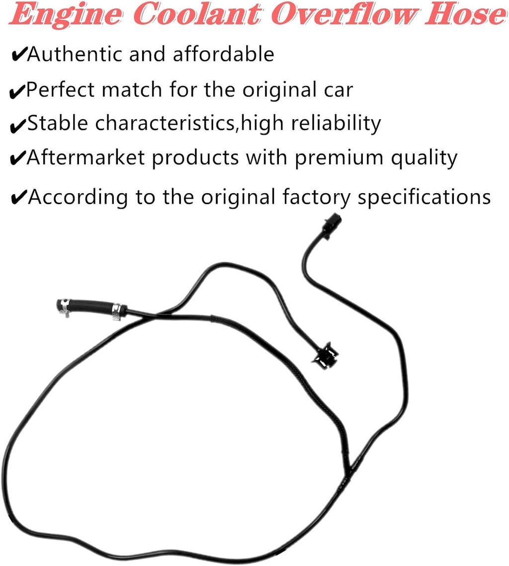 Blearen Reservoir Hose CV6Z-8K012-K,Engine Coolant Overflow Hose Expansion Tank Hose Fits for 2012-2018 Ford Focus 2.0L Radiator Reservoir Hose BV618K012KF CV6Z8K012K