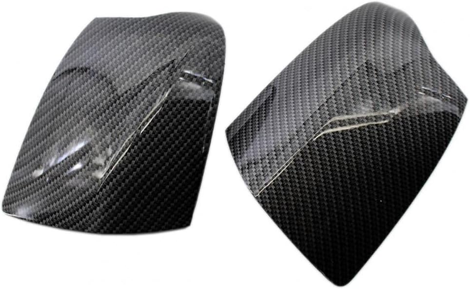 Blearen 1 Pair Car Rearview Mirror Housing Side Mirror Covers Carbon Fiber & Glossy Black FD4247424, FD4247423 Compatible with Ford Focus 2005-2008