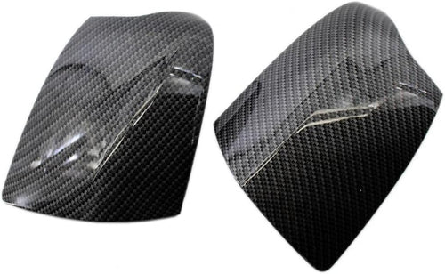 Blearen 1 Pair Car Rearview Mirror Housing Side Mirror Covers Carbon Fiber & Glossy Black FD4247424, FD4247423 Compatible with Ford Focus 2005-2008