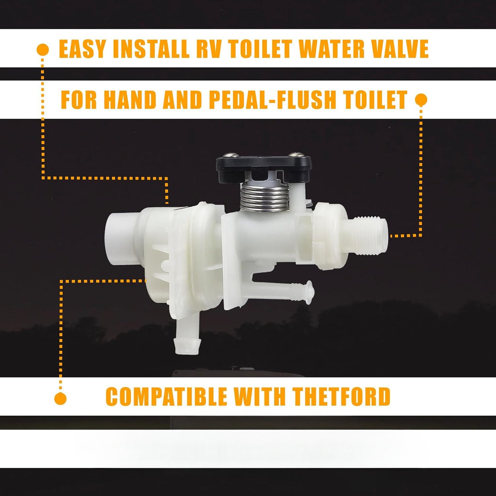 Blearen RV Toilet Water Module Kit for Thetford Bravura 31113 | Replaces OEM 31113. Fits toilets. Complete water module service kit, leak-resistant, DIY install.