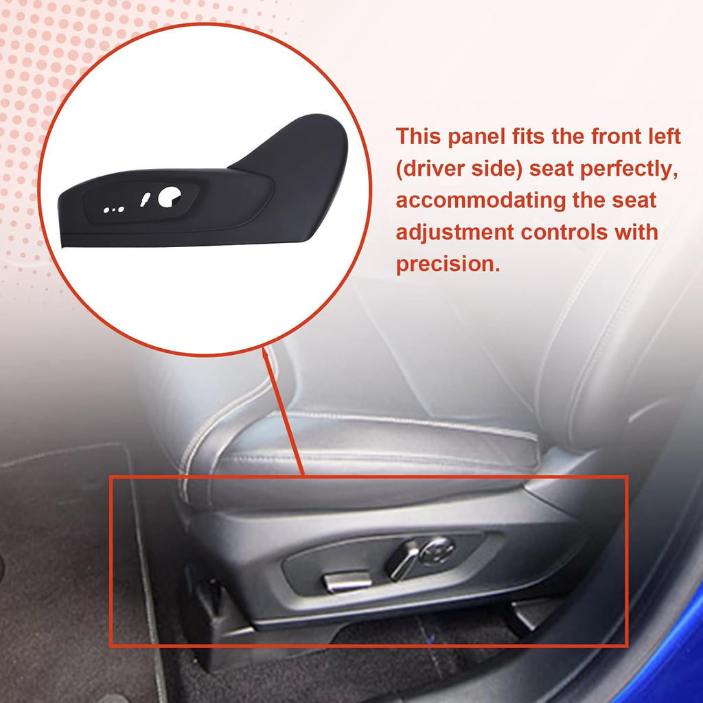 MB5Z-7862187-EC Driver Seat Side Track Cover, Driver Seat Trim Panel Compatible with Ford Explorer 2020 2021 2022 2023 Front Left Seat Cushion Outer Shield Cover Replaces MB5Z7862187EC Black