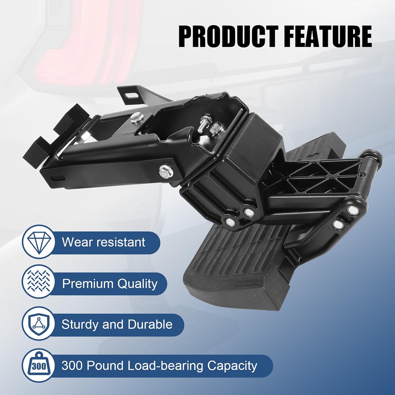 Blearen Retractable Truck Bed Side Step Fit for 2017-2022 Ford F250 F350 Super Duty | 300lbs Capacity | Anti-Slip Bed Step Replaces 75413-01A