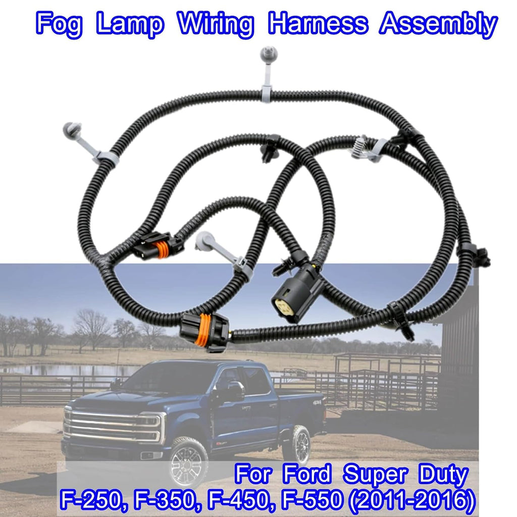 Blearen Fog Lamp Wiring Harness Assembly for Ford Super Duty F-250, F-350, F-450, F-550 (2011-2016), OEM Replacement BC3Z-15A211-A BC3Z15A211A Wire Assembly