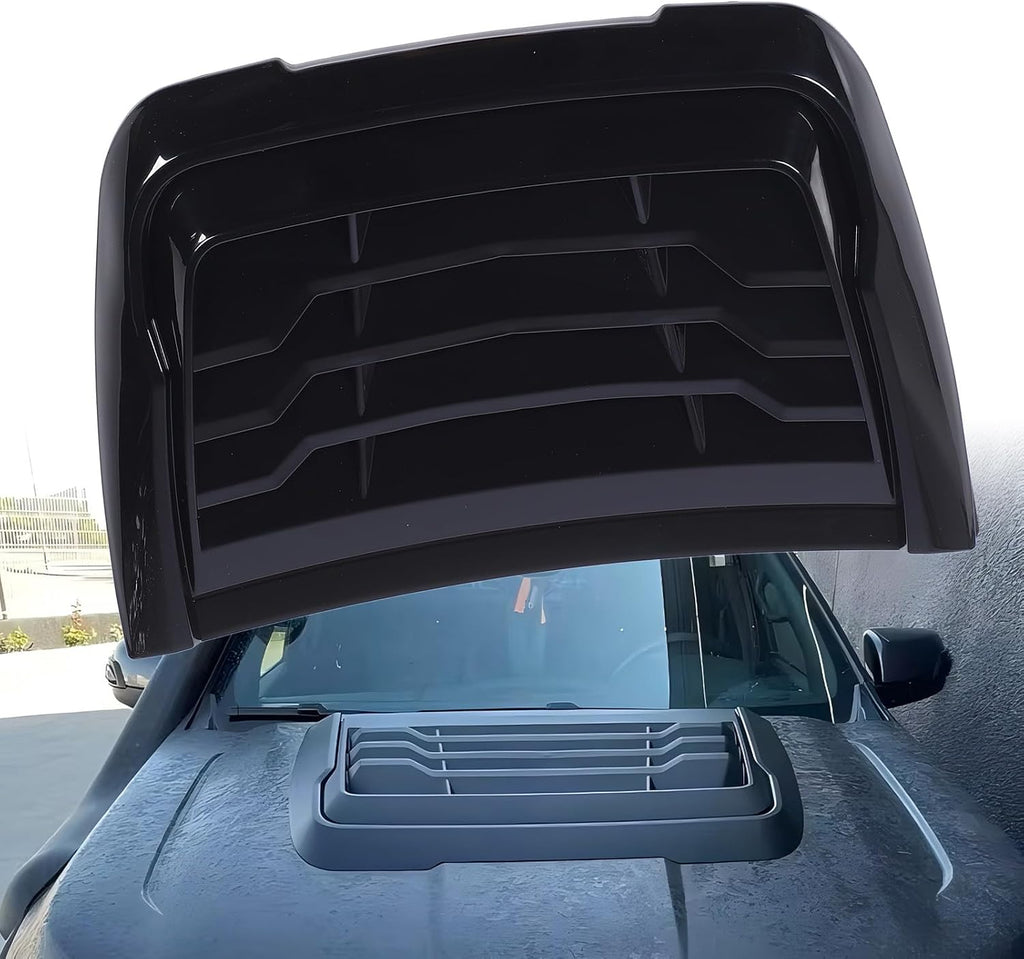 Blearen Bonnet Scoop Vent Hood Gloss Black Bonnet Vent Hood Air Intake Trim Cover