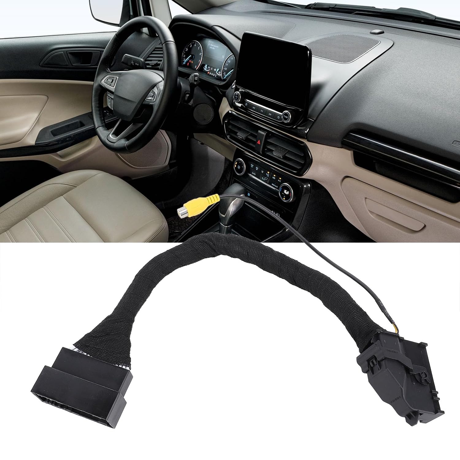 Blearen Rearview Camera Adapter Cable 54PIN Aftermarket Rearview Backup Camera Video Harness Adapter for 54 Pin SYNC 1, SYNC 2 Or SYNC 3 with