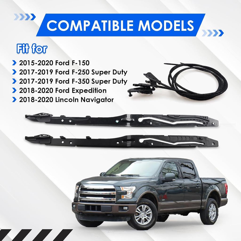 Blearen New Upgraded FL3Z16502C22 Sunroof Glass Cables & Track Assembly Repiar Kit Compatible with Ford F-150 2015-2020, F-250 F-350 Super Duty 2017-2019 Replace OE# FL3Z16502C22 FL3Z-1651071-A FL3Z-1651071-B