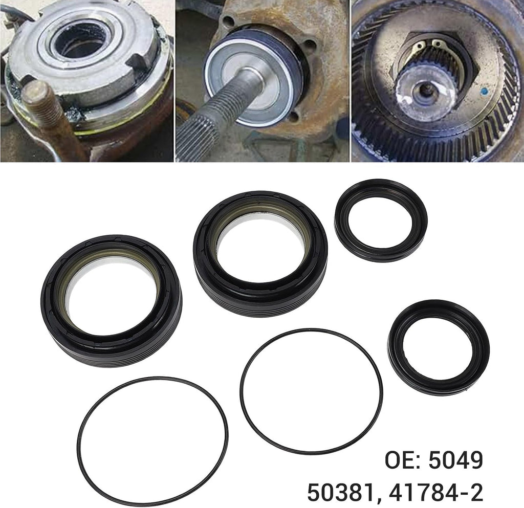 Blearen Front Axle Vaccume Knuckle Tube Seal Kit: Steel Rubber 50491 for F‑450 F‑550 Super Duty Excursion, 6PCS