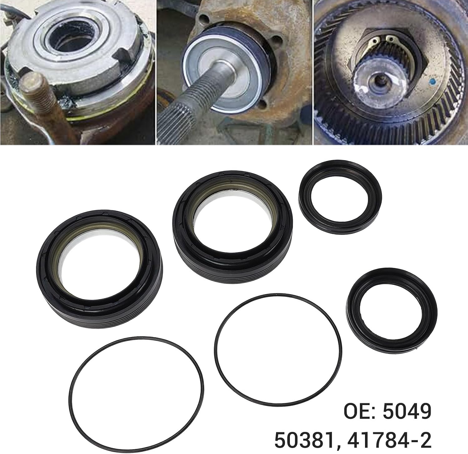 Blearen Front Axle Vaccume Knuckle Tube Seal Kit: Steel Rubber 50491 for F‑450 F‑550 Super Duty Excursion, 6PCS