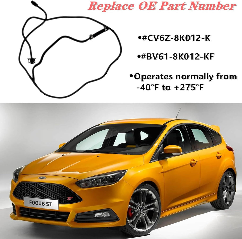 Blearen Reservoir Hose CV6Z-8K012-K,Engine Coolant Overflow Hose Expansion Tank Hose Fits for 2012-2018 Ford Focus 2.0L Radiator Reservoir Hose BV618K012KF CV6Z8K012K
