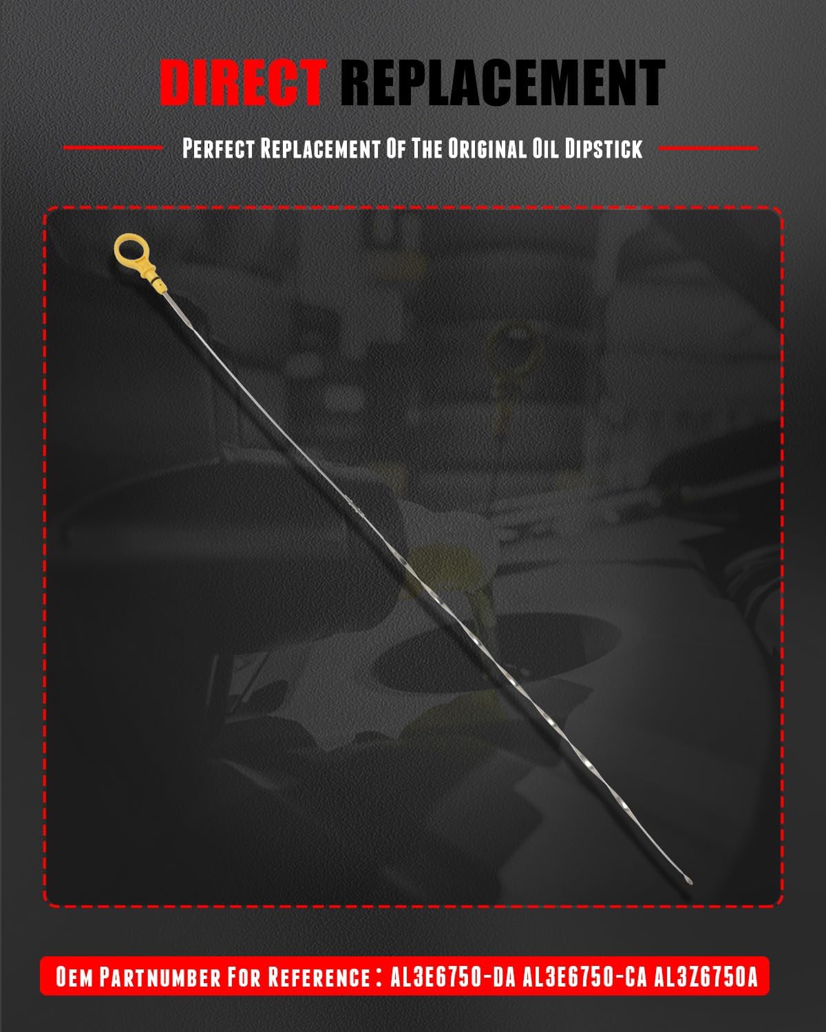 Blearen CCIYU Engine Oil Dipstick 921-195 for Ford F-350 Super Duty 2011-2016 | for Ford F-250 Super Duty/F-150, 6.2L V8