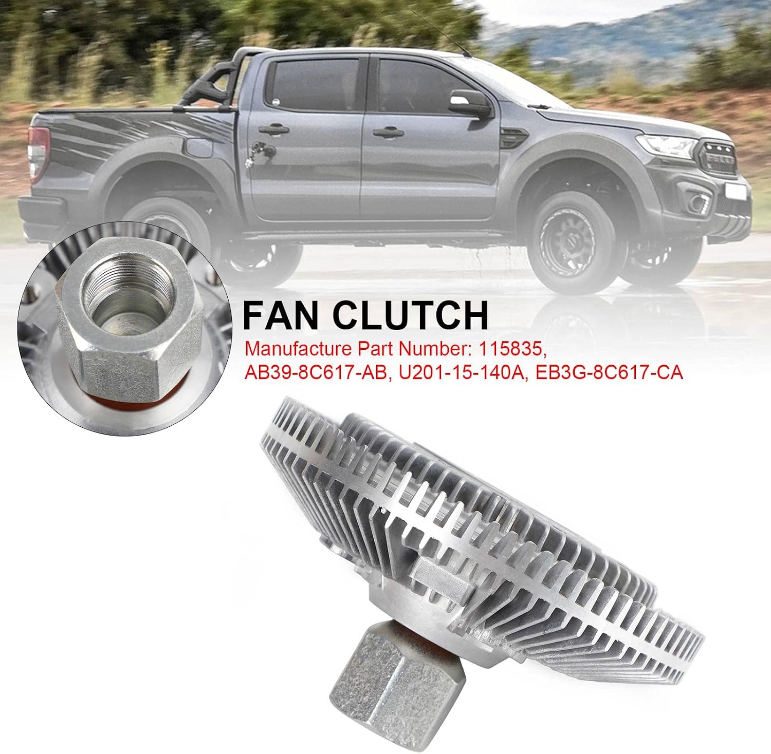 Blearen Fan Clutch 115835 for Ford Ranger for Mazda BT50 2.2L 3.2L Turbo Diesel Replace 115835 AB39-8C617-AB U201-15-140A EB3G-8C617-CA