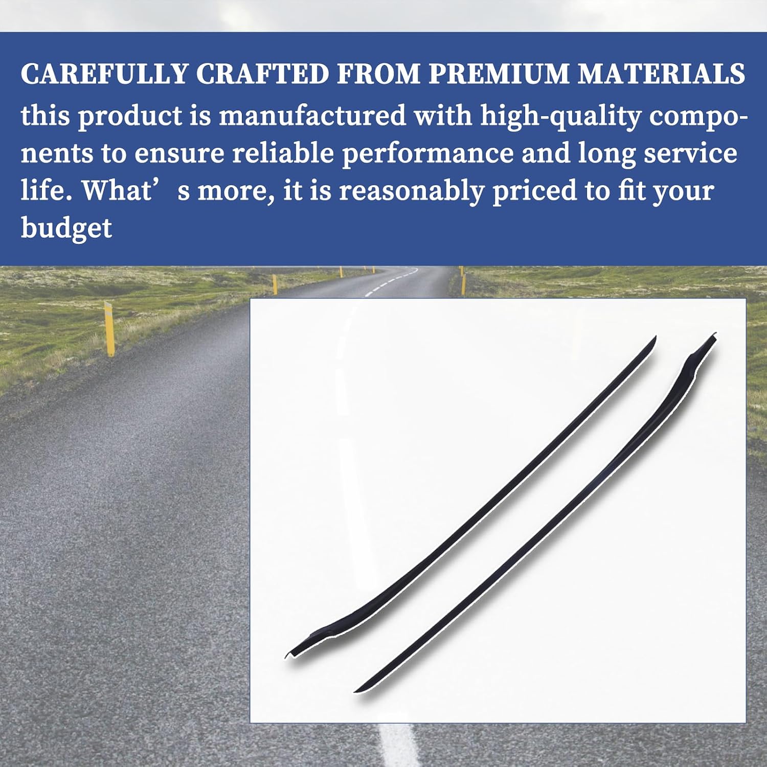 Blearen Pair Windshield A-Pillar Trim Moulding BE8Z5403137A BE8Z5403136A Compatible with Ford Fiesta 2011-2019 Both Right and Left Side RH+LH