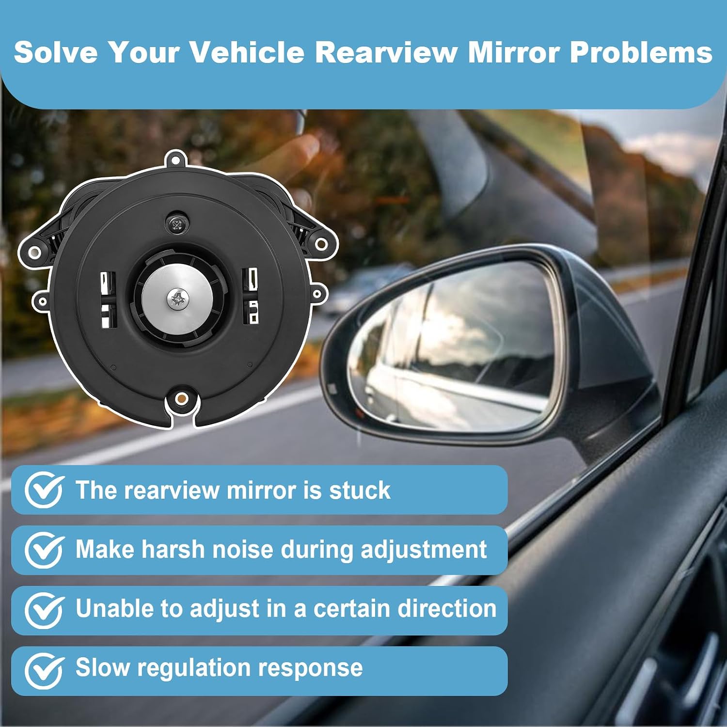 Blearen 924-415 Power Mirror Adjustment Motor Compatible with Ford, Acura, Honda | Fits for Lincoln, Mercury Selected Vehicles, Replaces 6U5Z17D696D, 76210STXH02, 76210STXH03 Power Mirror Adjustment Motor