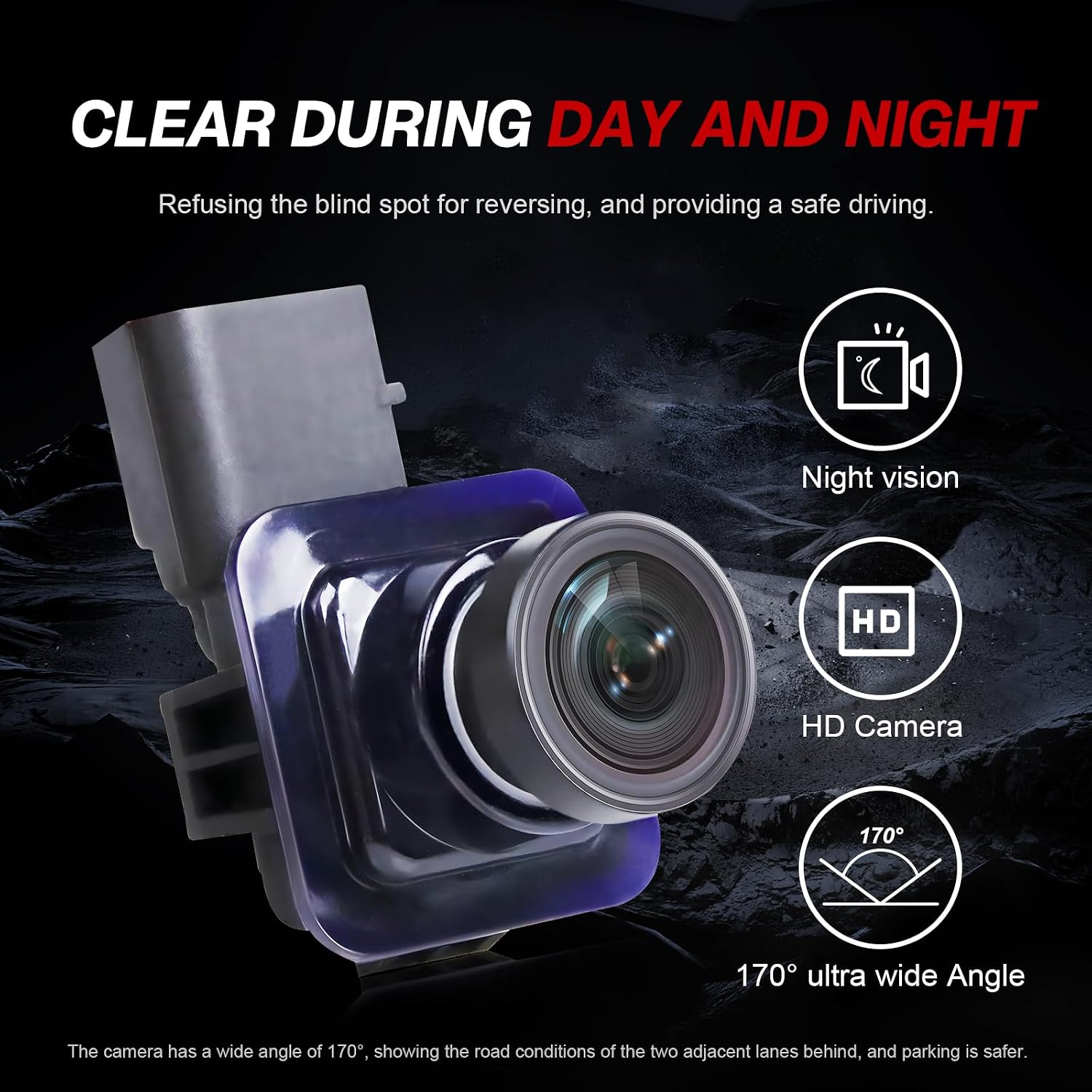 Blearen Backup Camera Replacement BB5Z-19G490-A Compatible with Ford Explorer 2011 2012 2013 2014 2015 Replaces Number EB5Z-19G490-A