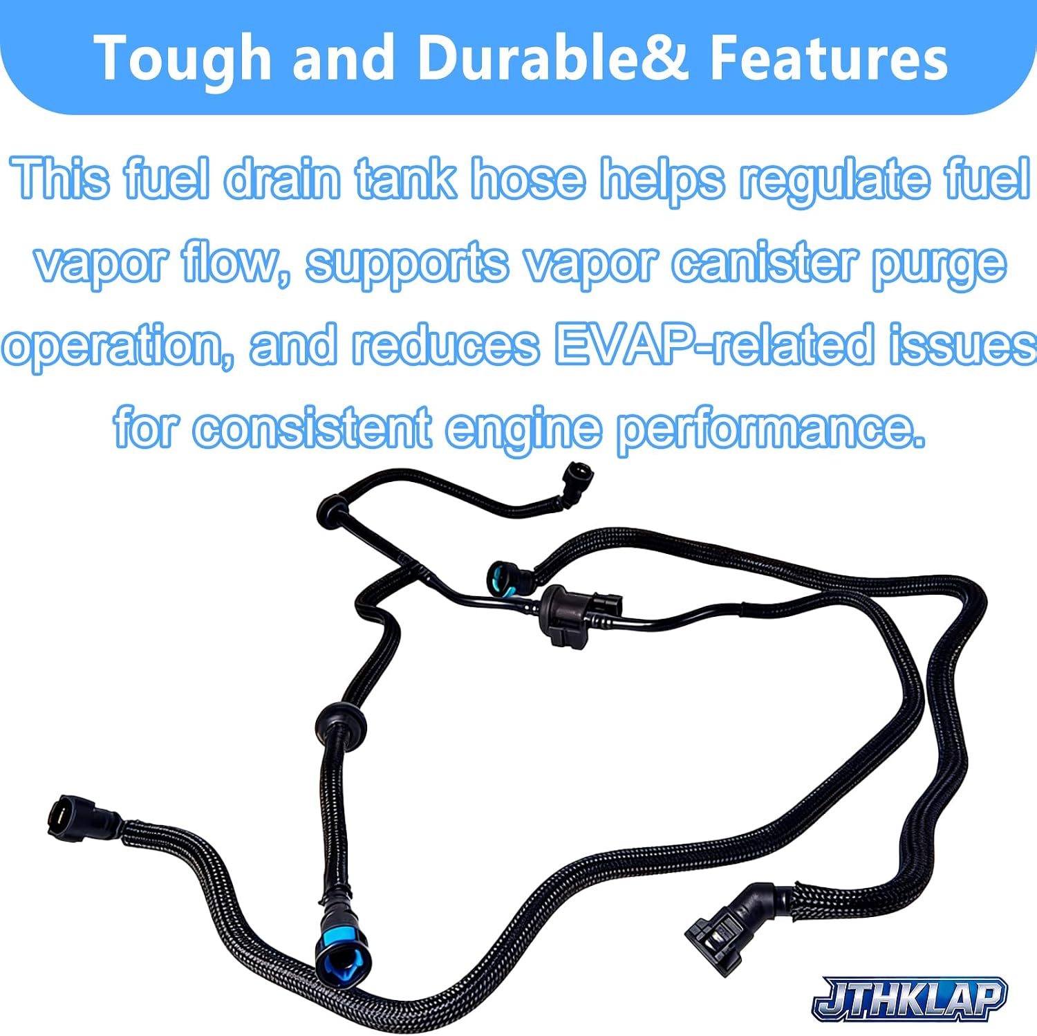 Blearen LX6Z-9D289-SJ Fuel Drain Tank Hose Compatible with Ford Escape 1.5L 2020-2025 & Bronco Sport 1.5L 2021-2025 Replace LX6Z-9D289-B LX6Z-9D289-SB LX6Z-9D289-SD LX6Z-9D289-SE
