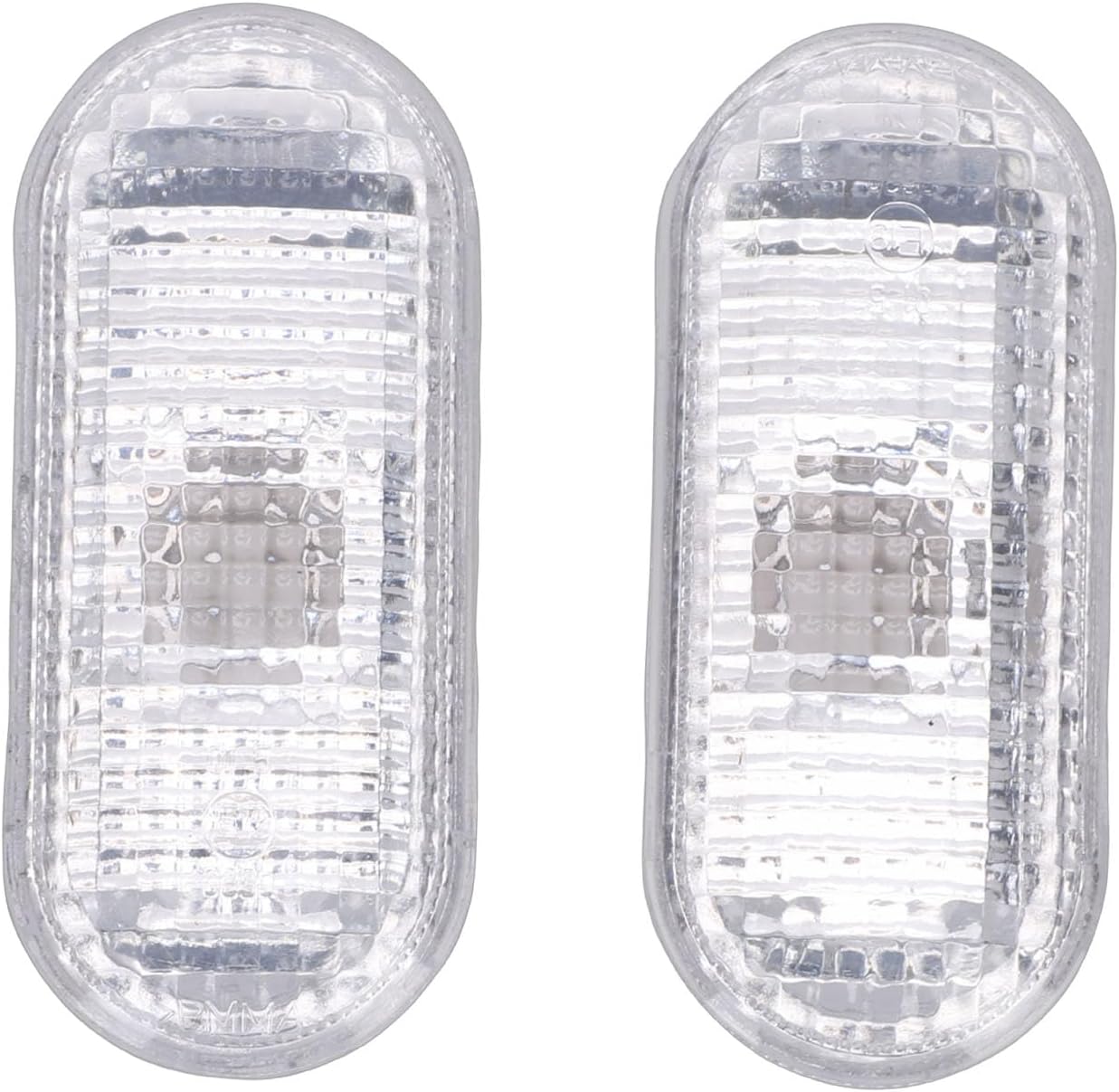 Blearen  Side Marker Light Cover, Clear Lens Left Right 1336185 Replacement for 2002-2008, with Dual Transparent Lamp Shades