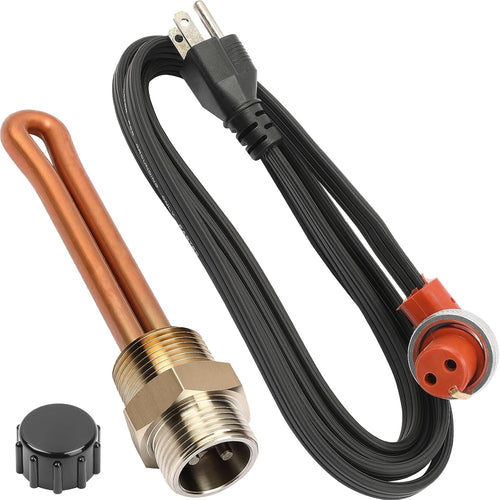 Blearen 3C3Z6A051AA Engine Block Heater Assembly Compatible with Ford F250 F350 F450 F550 Super Duty E150 E250 E350 E450 Econoline Van Excursion Diesel Replacement# 3C3Z-6A051-AA 6A051