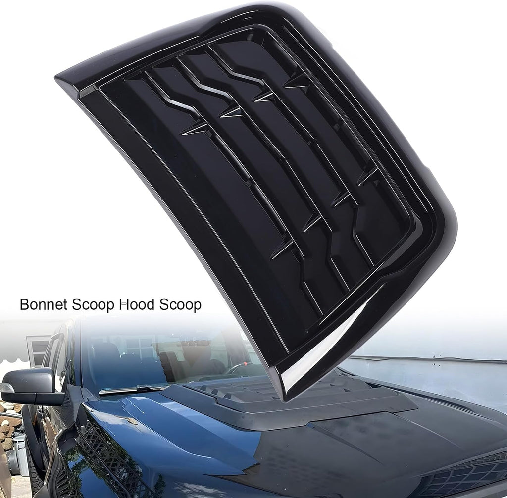 Blearen Bonnet Scoop Vent Hood Gloss Black Bonnet Vent Hood Air Intake Trim Cover
