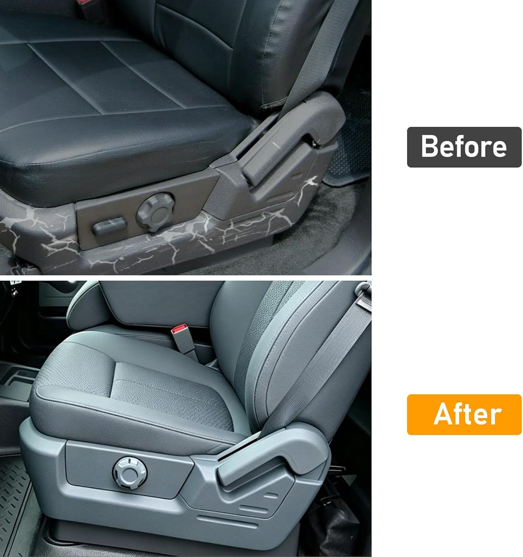 Blearen Compatible with Ford F150 2009-2014 Seat Trim Panel Bezel Cover | For Lincoln Mark LT Truck 2010-2014 Steel Gray Left Driver Power Seat Trim Panel Replace for BL3Z-1562187-AB BL3Z1562187AB