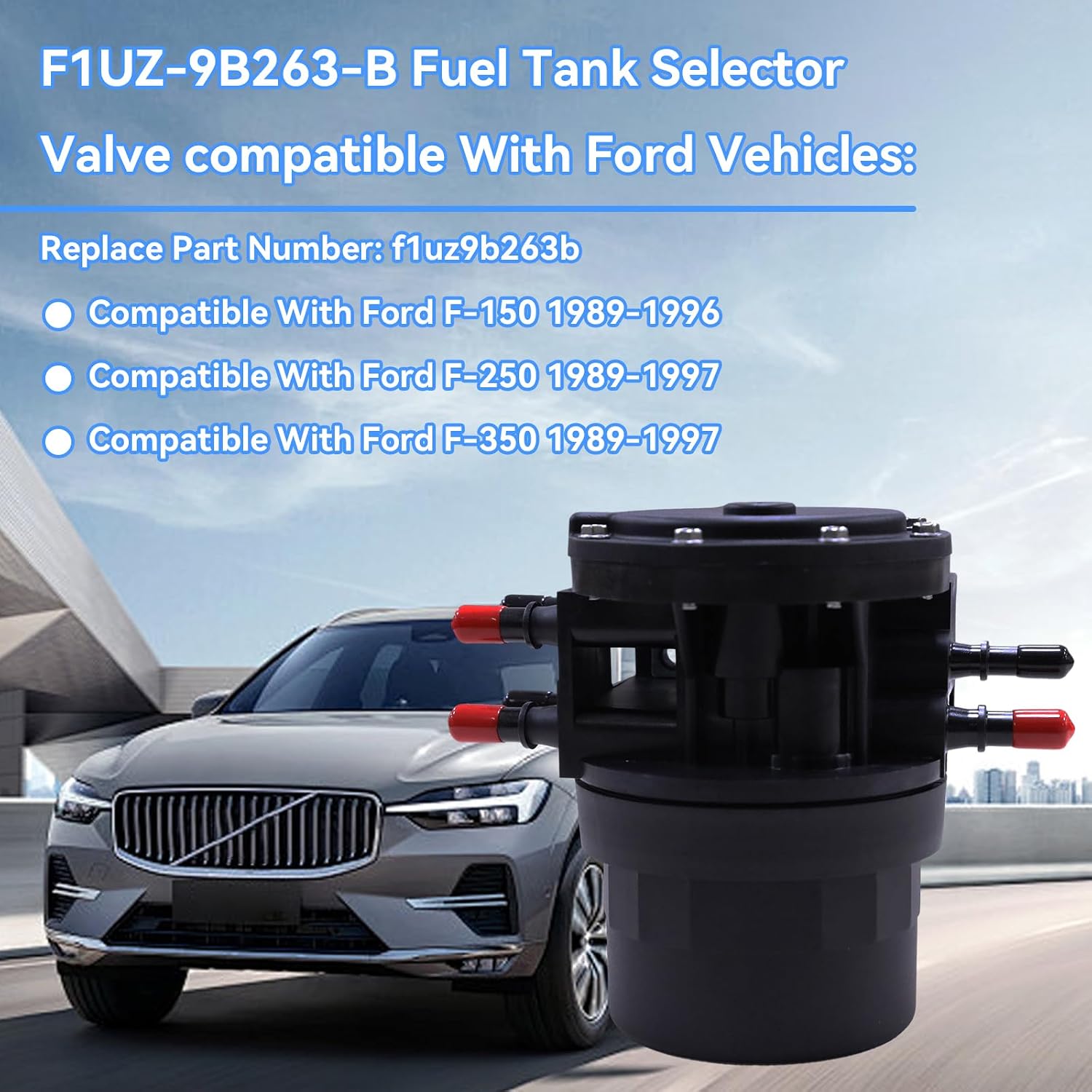 Blearen F1UZ-9B263-B Fuel Tank Reservoir Selector Valve Assembly | Compatible With Ford F150 F250 F350 1989-1997 Replaces F1UZ-9B263 F1UZ9B263B