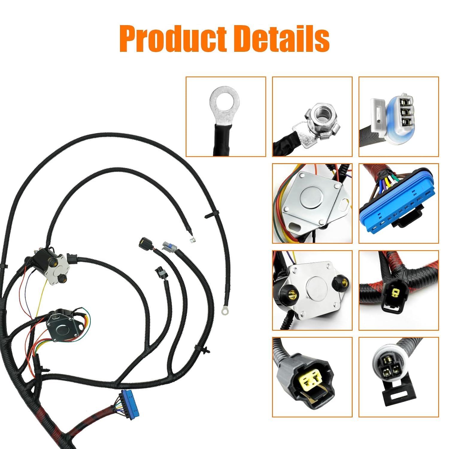 Blearen F81Z-12B637-FA 7.3 Powerstroke Engine Wiring Harness for 2002 2003 Ford F250 F350 F450 F550 Super Duty 7.3L V8 Engine Wire Harness F81Z12B637FA