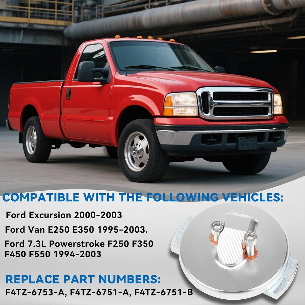 Blearen GOLOTO F4TZ-6753-A Dipstick Adapter Kit for Ford 7.3L Powerstroke F250-F550/Excursion/E-Series Vans 1994-2003 - Replaces F4TZ-6751-A/B