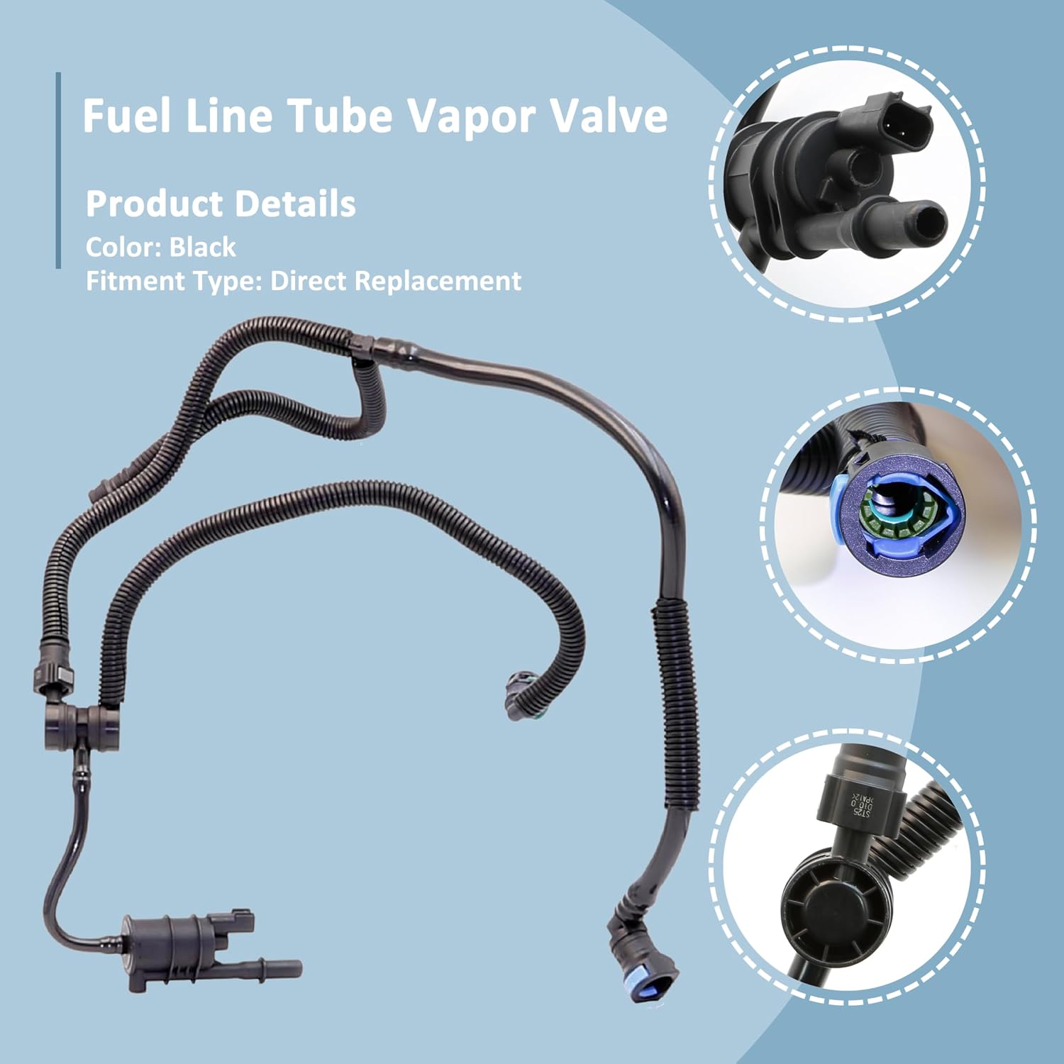 Blearen BB5Z-9G271-B BB5Z9G271B Vapor Canister Solenoid Valve Assembly for Ford Taurus 2013-2016 Edge & Explorer 2012-2015, Fuel Line Tube Vapor Valve for Lincoln MXT MKX 2.0L 2013-2015