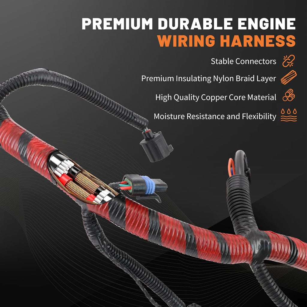 Blearen Upgraded F7TZ-9A451-CA Engine Wiring Harness Assembly - Compatible with 1997 Ford F-250 F-350 F-Super Duty 7.3L Diesel Engine Powerstroke Wire Harness Replace F7TZ9A451CA