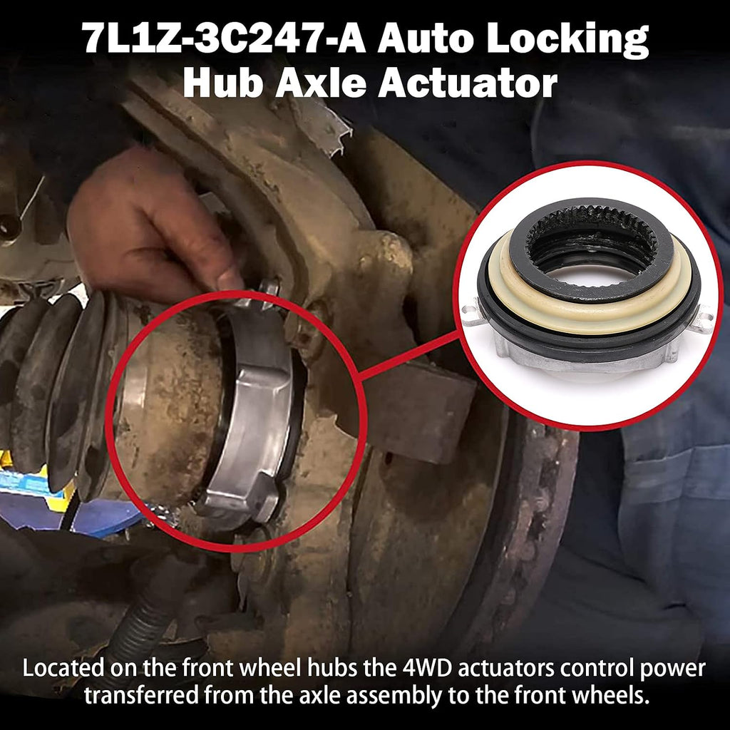 Blearen 4x4 4WD Auto Locking Hub Actuator IWE for 2004-2015 Ford F150 | Front Axle Vacuum Actuator, for Expedition Navigator, Replaces 7L1Z-3C247-A 600-105, Left Right Wheel Hub, OEM Standard