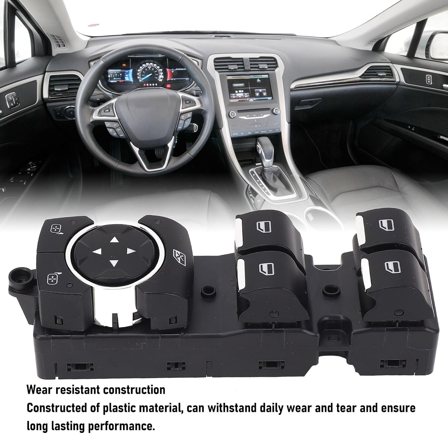 Blearen Power Window Switch Replacement for Fusion 2013-2016, Driver Side Master Control, DG9T-14540-ABW