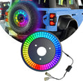 Blearen RGB Spare Tire Brake Light for Ford Bronco 2021 2022 2023 2024 Bluetooth Control RGB Running Lights & Red LED 3rd Third Brake Light, Plug-N-Play Rear Wheel Lights, High Mount Rear Brake Tail Light