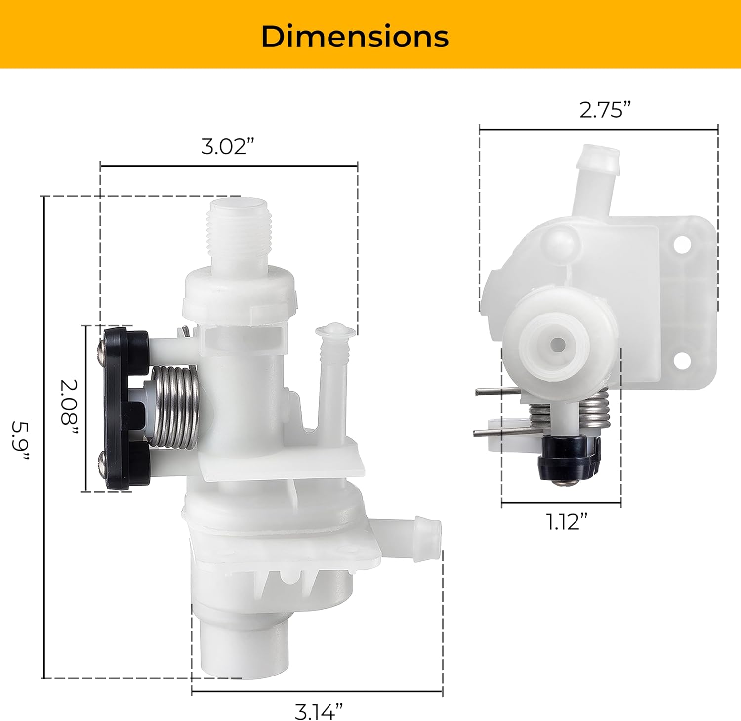 Blearen RV Toilet Water Module Kit for Thetford Bravura 31113 | Replaces OEM 31113. Fits toilets. Complete water module service kit, leak-resistant, DIY install.