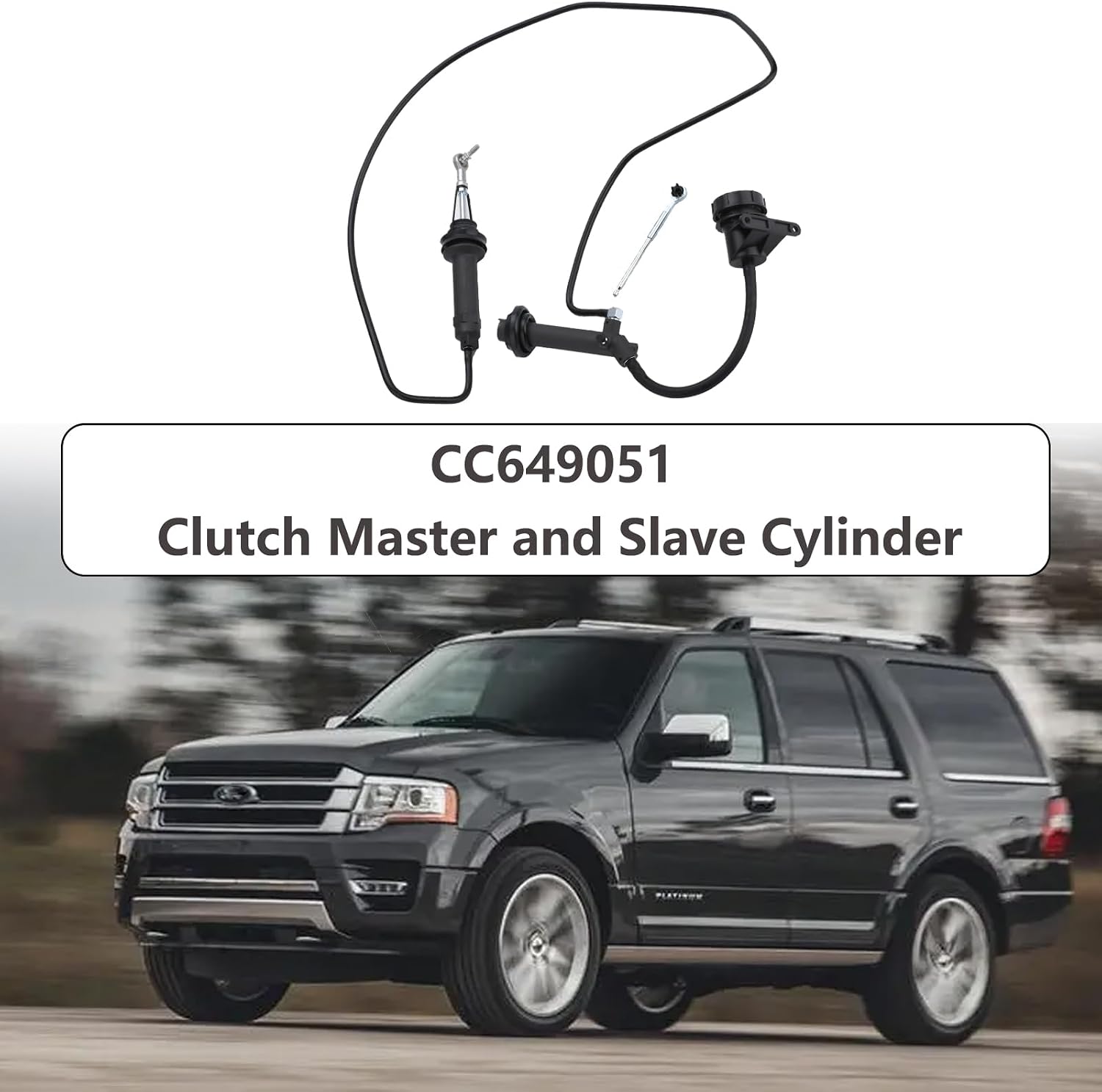 Blearen CC649051 Clutch Master and Slave Cylinder Assembly Compatible with 2002-2015 Ford F650 F750