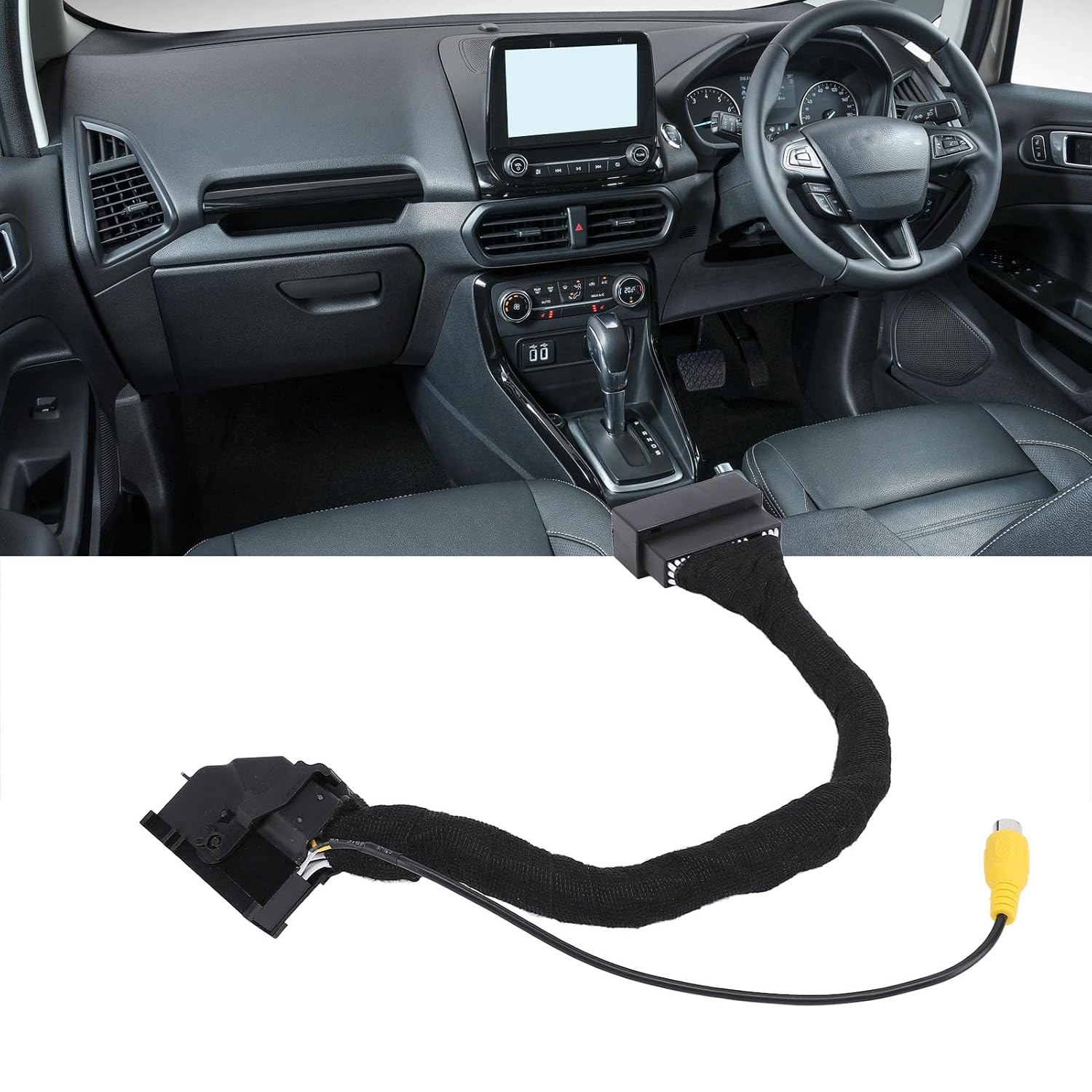 Blearen Rearview Camera Adapter Cable 54PIN Aftermarket Rearview Backup Camera Video Harness Adapter for 54 Pin SYNC 1, SYNC 2 Or SYNC 3 with