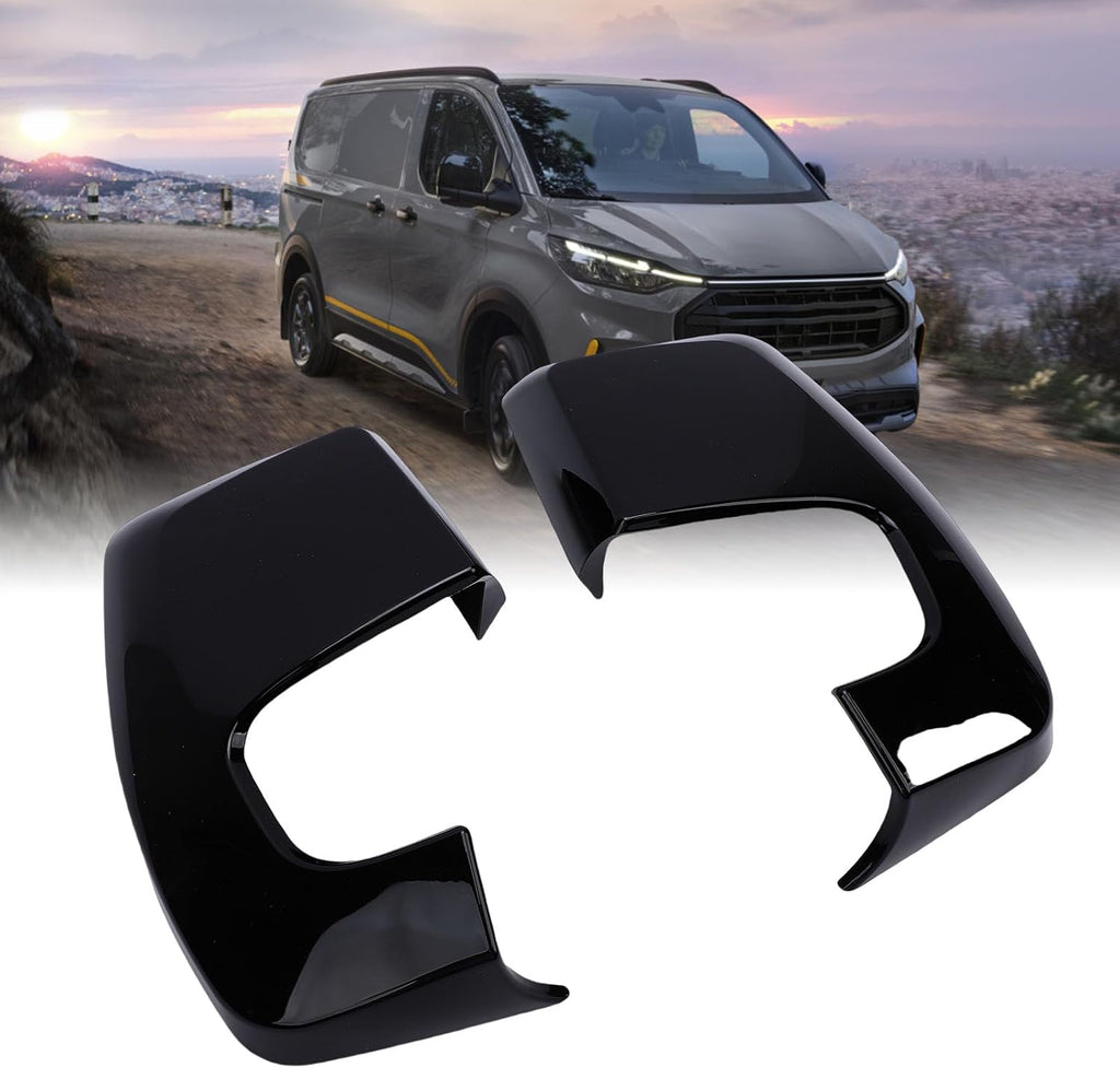 Blearen  Pair Door Wing Side Rear View Mirror Cover Cap, Side View Mirror Cover, 2PCS Door Wing Mirror Cover Cool Style Rear View Door Mirror Caps Replacement (Glossy Black)