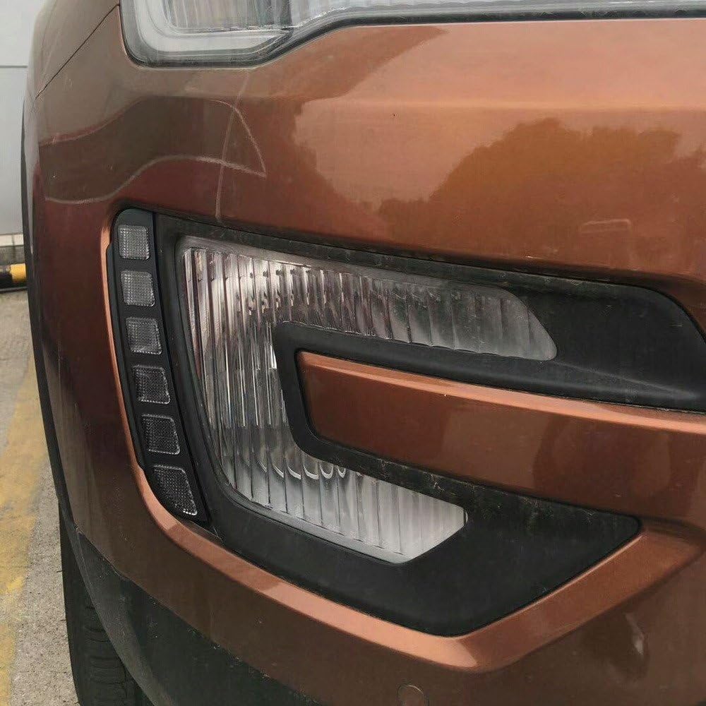 Blearen LED Daytime Running Lights Compatible For Ford Explorer 2016-2019, 6000K DRL With Yellow Turn Signals Light