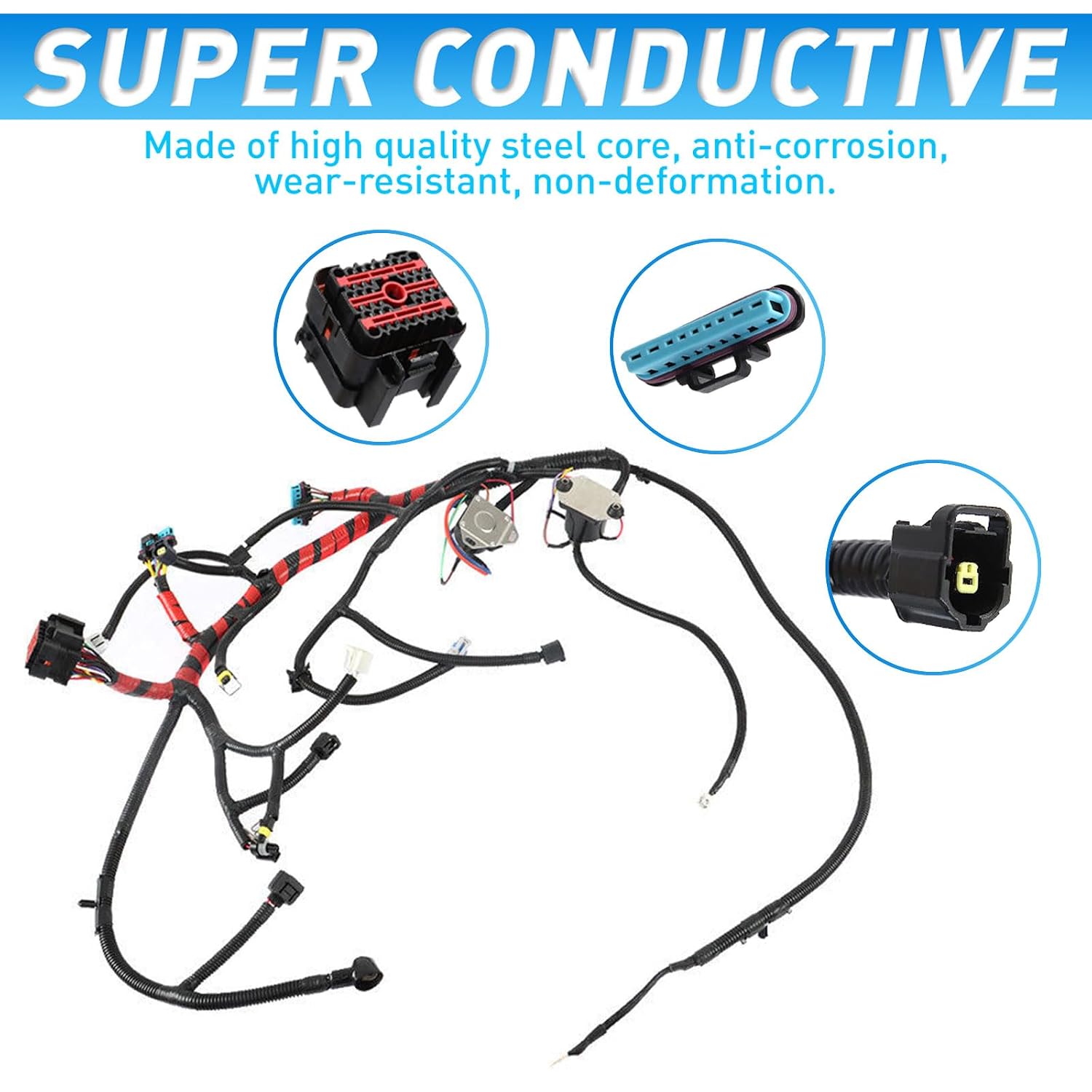 Blearen F81Z12B637EA Engine Wiring Harness Wiring Harness Replace F81Z-12B637-EA F81Z-12B637EA 1999 2000 2001 for Ford Excursion F250 F350 F450 F550