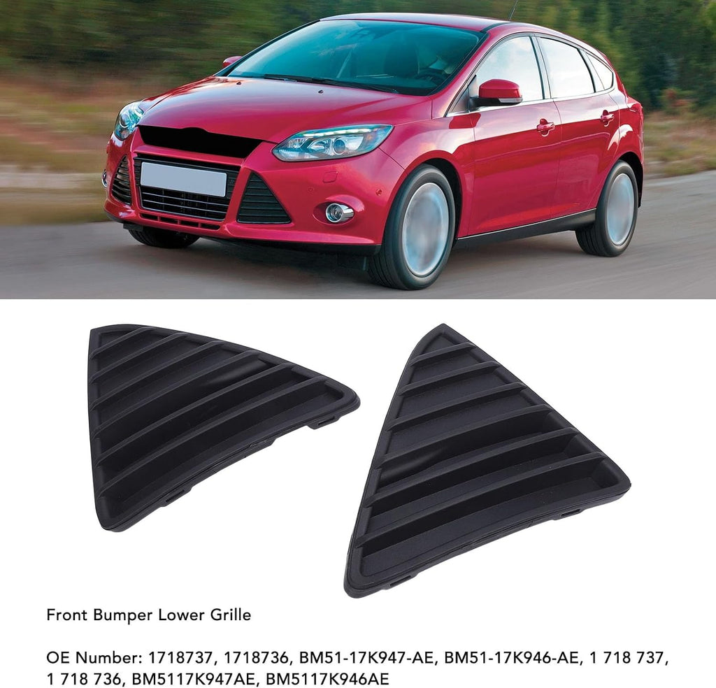 Blearen generic 1 Pair Front Bumper Lower Grille Insert Frame Trim 1718737 Sport Look Shockproof Replacement for MK3 2011-2015