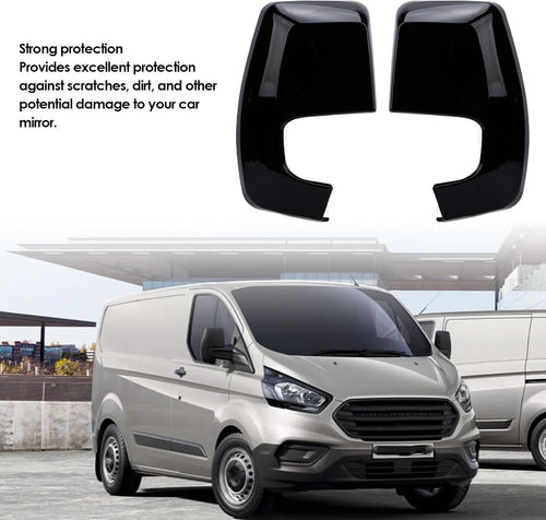 Blearen  Pair Door Wing Side Rear View Mirror Cover Cap, Side View Mirror Cover, 2PCS Door Wing Mirror Cover Cool Style Rear View Door Mirror Caps Replacement (Glossy Black)