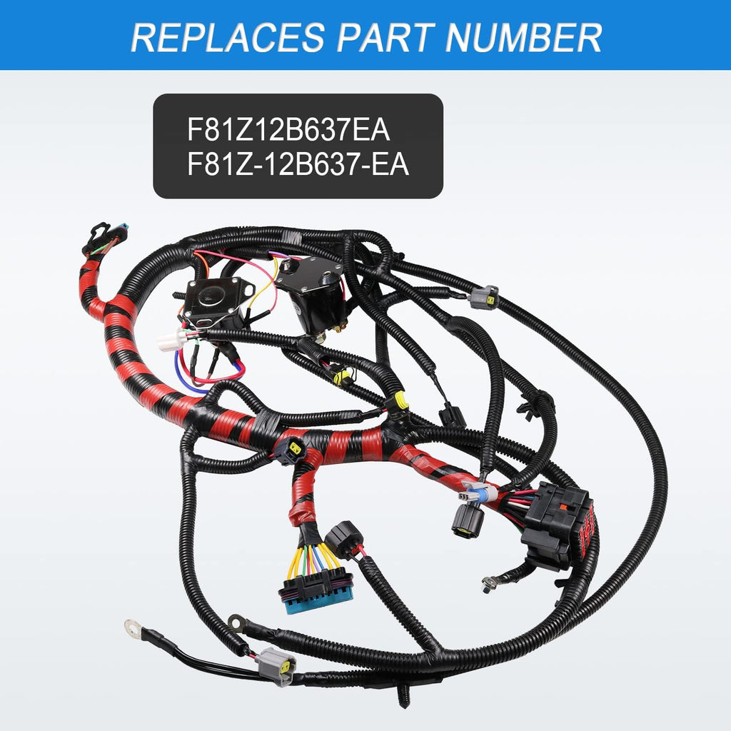 Blearen New Engine Wiring Harness W/O Cali Replacement for Ford Super Duty F250 F350 1999 2000 2001 7.3L Diesel Replace F81Z12B637EA F81Z-12B637-EA