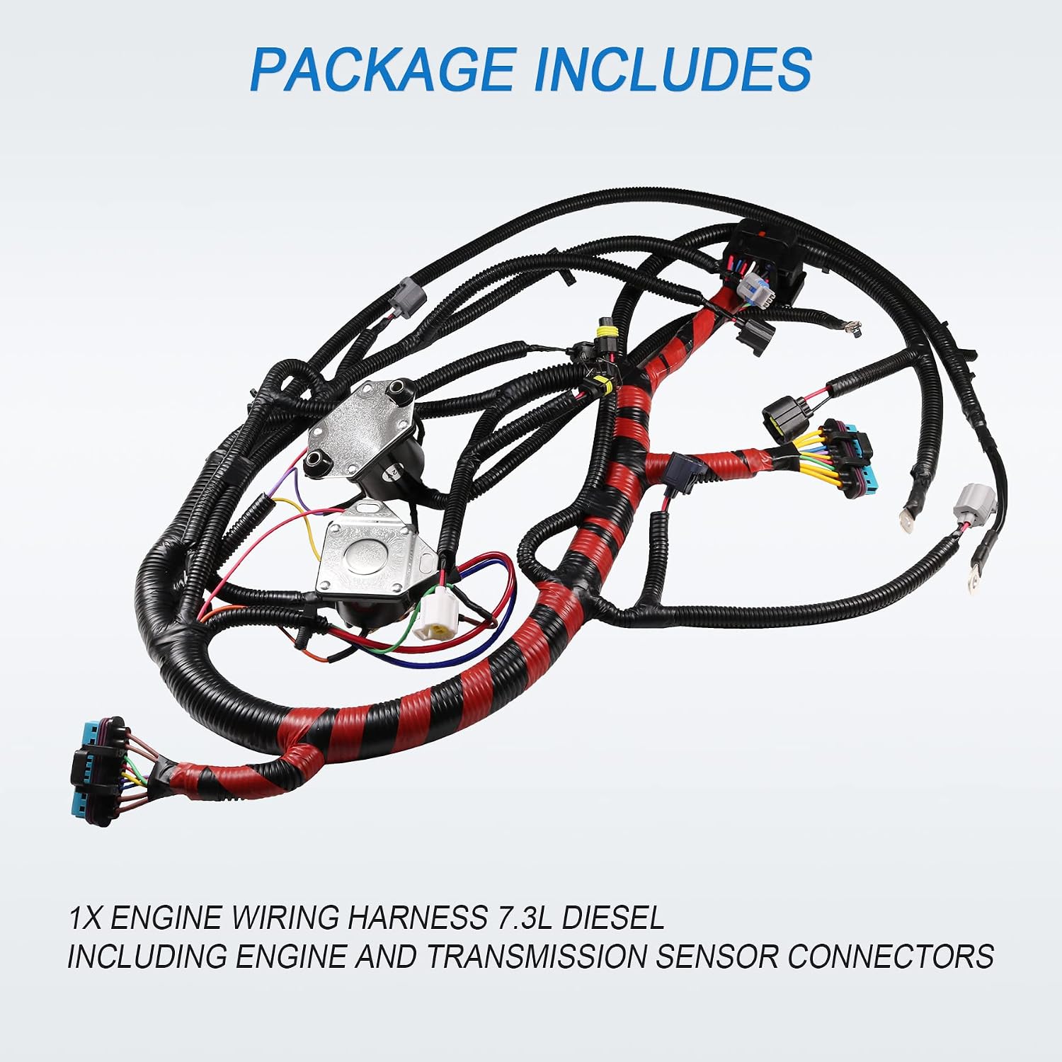Blearen New Engine Wiring Harness W/O Cali Replacement for Ford Super Duty F250 F350 1999 2000 2001 7.3L Diesel Replace F81Z12B637EA F81Z-12B637-EA
