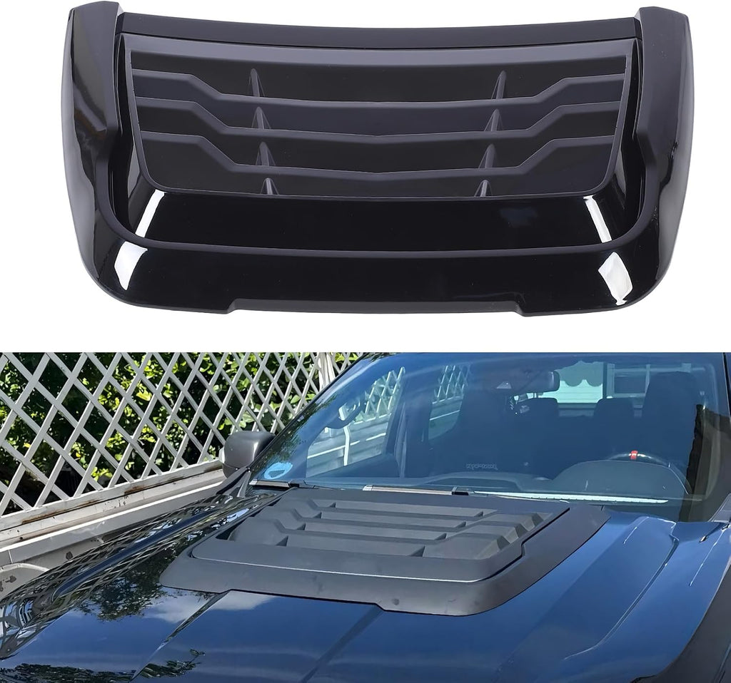 Blearen Bonnet Scoop Vent Hood Gloss Black Bonnet Vent Hood Air Intake Trim Cover