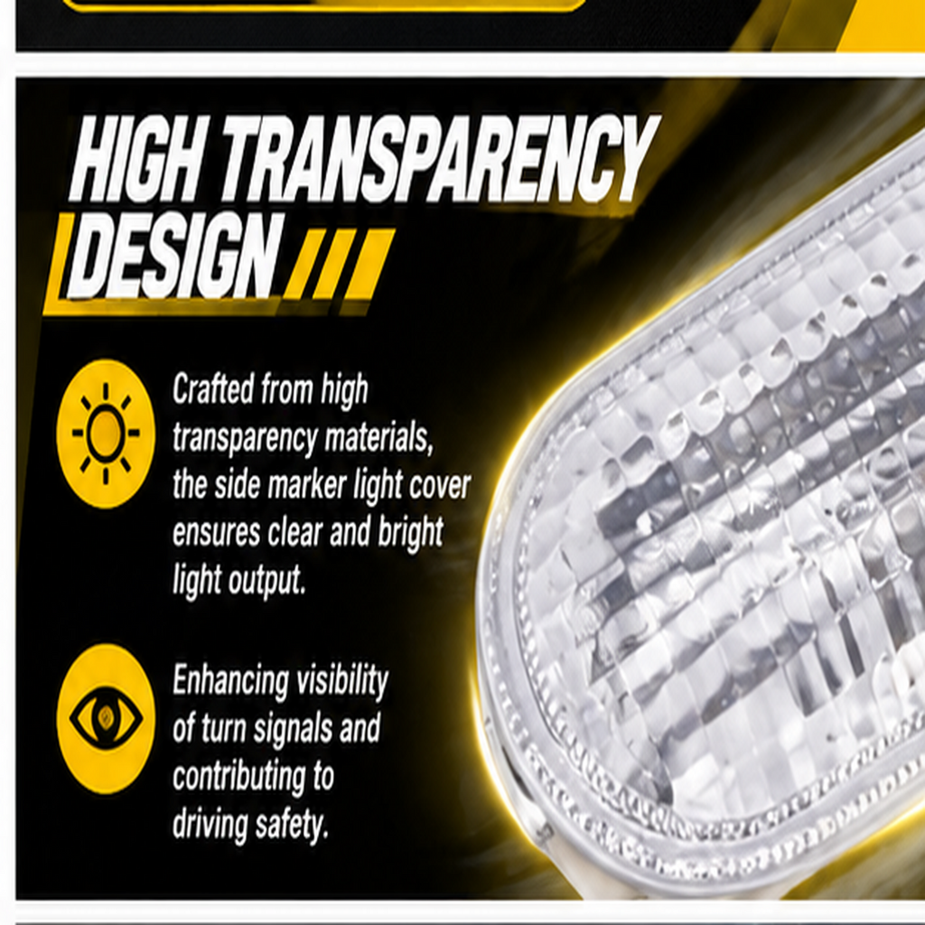 Blearen  Side Marker Light Cover, Clear Lens Left Right 1336185 Replacement for 2002-2008, with Dual Transparent Lamp Shades