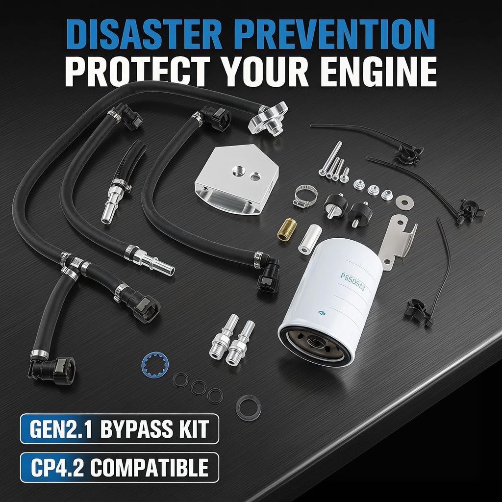 Blearen Disaster Prevention Bypass Kit Gen2.1 CP4.2 Fit for 2011-2025 Ford F250 F350 F450 F550 6.7L Diesel, CP4-6.7F-BP-G2.1, 7031190