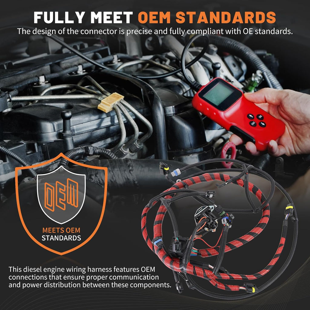 Blearen Upgraded F7TZ-9A451-CA Engine Wiring Harness Assembly - Compatible with 1997 Ford F-250 F-350 F-Super Duty 7.3L Diesel Engine Powerstroke Wire Harness Replace F7TZ9A451CA